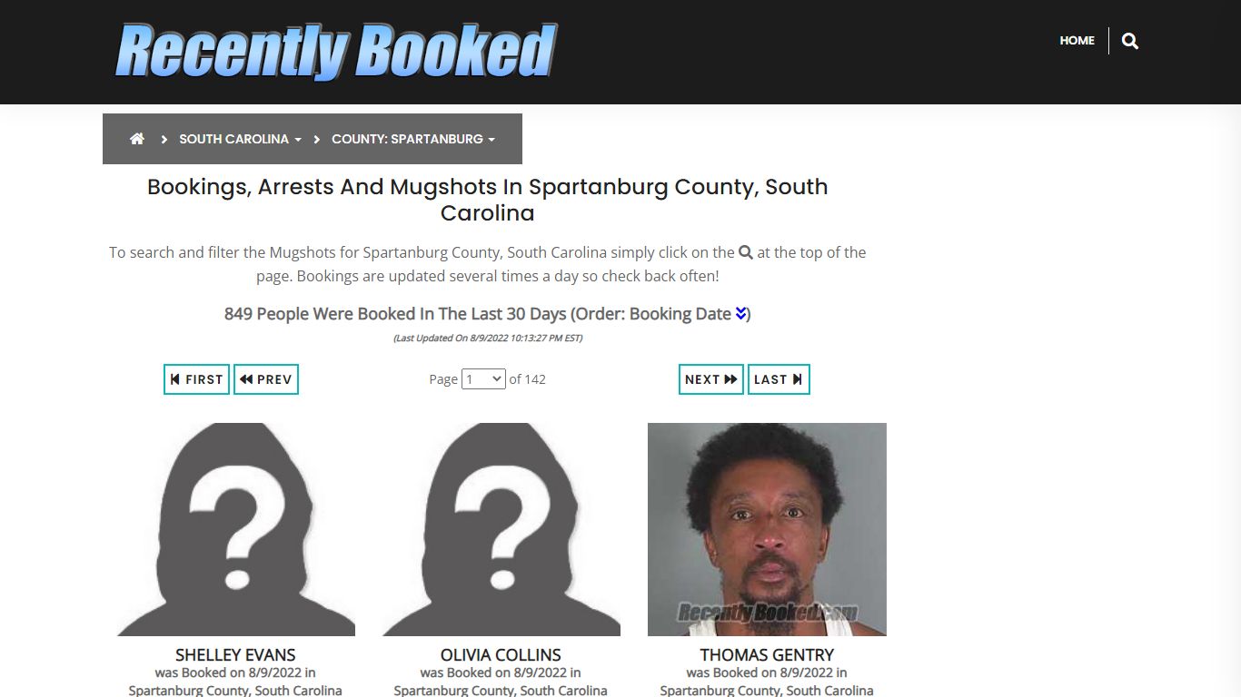 Recent bookings, Arrests, Mugshots in Spartanburg County ...